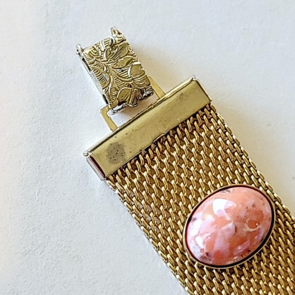 SARAH COVENTRY "SONNET" MULTI-COLOR STONE MESH BRACELET MCM VINTAGE - Picture 6 of 10